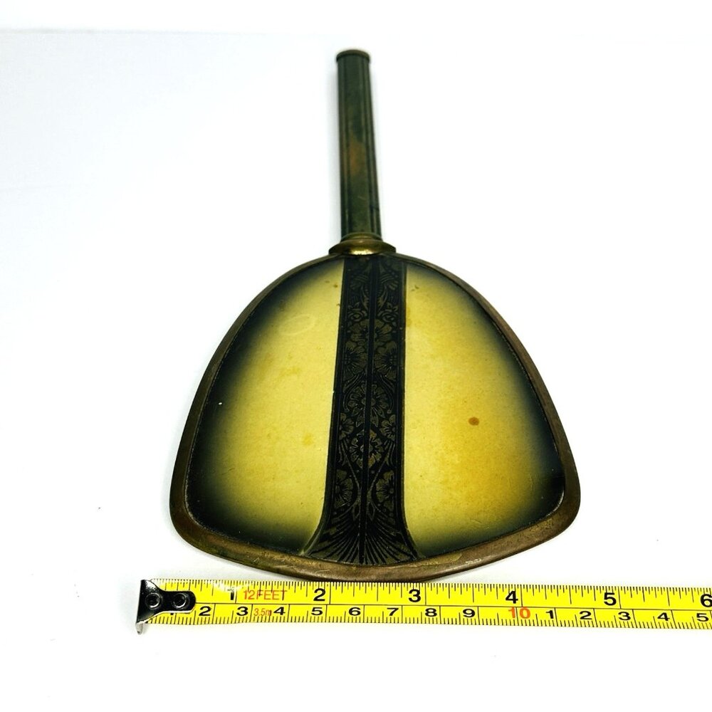 VTG 1930-40s Art Deco Vanity Mirror Set Catalin w/ Brass & Magnified Round - Picture 14 of 14